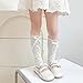 Ribbon Bowties Leg Warmer For Girl Spring Dress Leggings KneeHigh Socks Slouchy Stockings Ruffle Lace Leggings Fashion Lace L