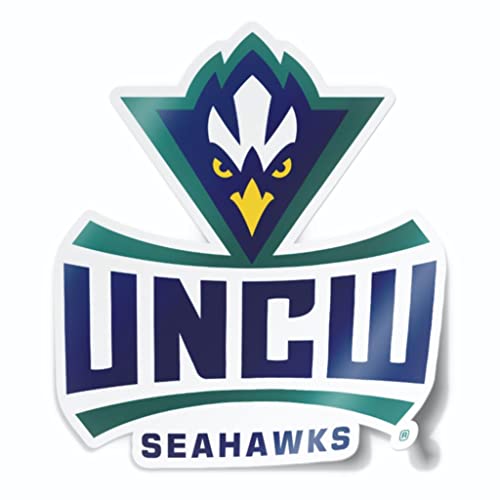 Image of Nudge Printing UNCW North Carolina Wilmington Seahawks Weatherproof Vinyl Sticker Car Decal from