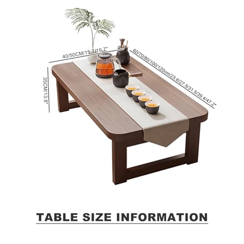 Table basse pliante bambou grand format pour plateau de lit et ordinateur portable