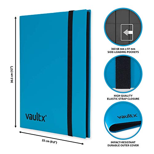 Vault X Binder - 9 Pocket Trading Card Album Folder - 360 Side Loading Pocket Binder For Tcg (Blue) #TOP1