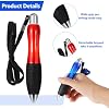 Sibba Heavy Weighted Ballpoint Pens 3 Pcs Big Fat Pens Aids Writing Large Wide Grip Pen Supplies 18 Pcs Refills for Tremor Handicap Carpal Tunnel Weak Hand Office(Black Red Blue)