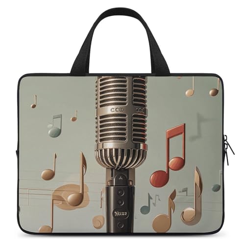 Housse ordinateur portable 17 pouces pochette tablette grand format motif micro musique