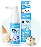 LAB52 Kids Oral Spray, Toddler Toothpaste Helper for Daily Oral Care and Fresh Breath, Children Approved with Fluoride Free for Newborn to Preschoolers, Xylitol Vanilla Flavor