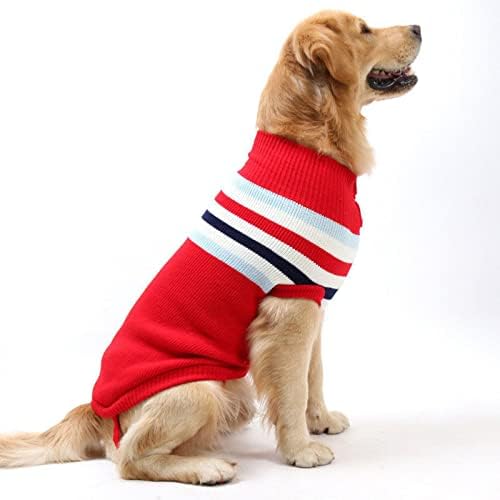 Suéter para cães roupas para animais de estimação roupas para cães pequeno médio grande labrador dourado retriever suéter de cachorro fashion (Small, vermelho)