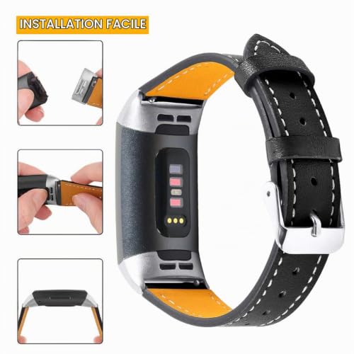 Bracelet en cuir pour Fitbit Charge 34 Neuf - vue 5