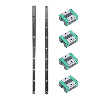 BSEID 2PC HGR30 Linear Guide Rail 100-1500mm, 4PCS Slide Block Carriage