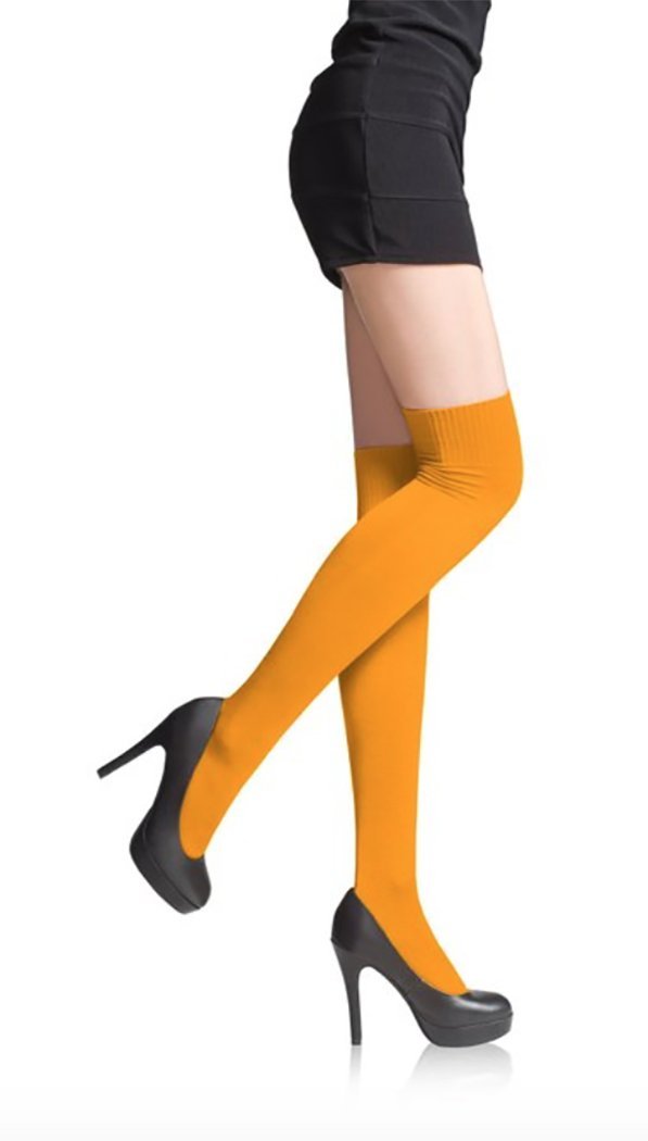 SENTELEGRI LADIES OVER THE KNEE SOCKS LADIES THIGH HIGH SOCKS 22 Colours (Honey)