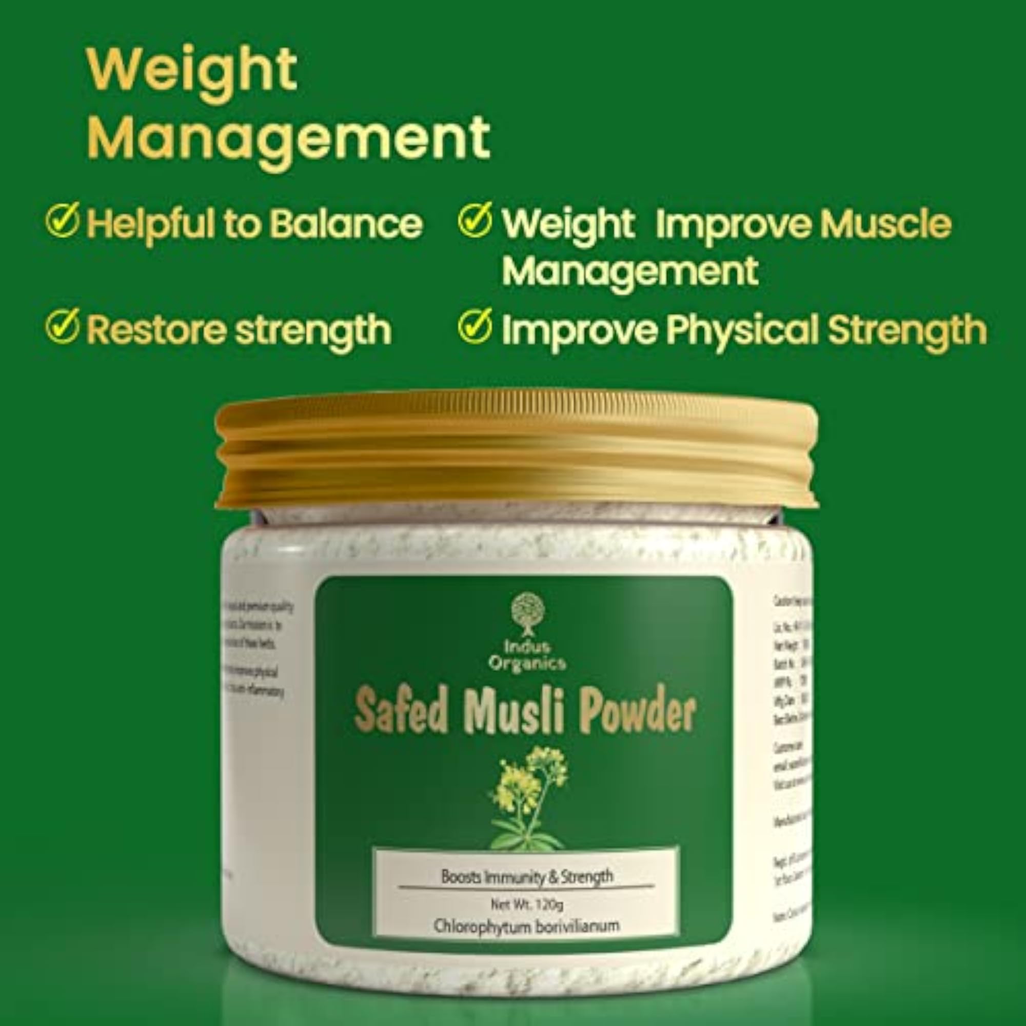 Indus Organics Safed Musli Powder, 120g