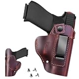 IWB/OWB Leather Gun Holster Concealed Carry Gun Holster for...