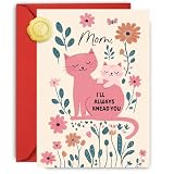 Wonkali Funny Cat Mom Mothers Day Card, I'll...