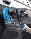Cordless Buffer Polisher with 2pcs 2.0Ah Batteries, 6 Inchs Random Orbital Polisher with LED Display, Car Buffer Variable Speed 2000-4500OPM, Dual Action Polisher for Car Detailing, Waxing, Polishing