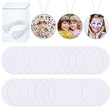 50 Pieces Sublimation Air Freshener Blanks Car Scented Hanging Round Felt Air Freshener White Fragra