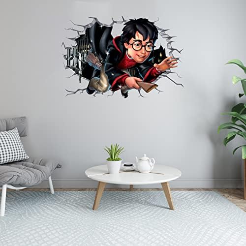 3D Cartoon Wall Decals Large Film Art Wall Stickers Design for Baby Kids Room Bedroom Kindergarten School House Home Wall Art Design Peel and Stick Gift Supplies (15.7″x35.5″)