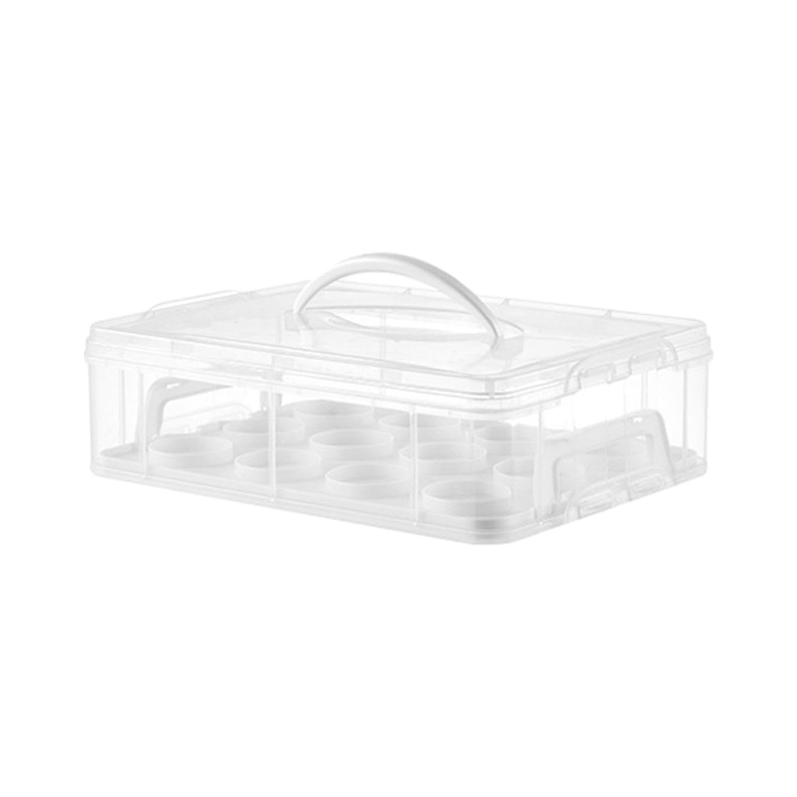 PIXZCSA Cupcake Carrier Cake Box With Lid Secure Storage Excellent For Transporting Muffins Cheesecakes Cupcake Carrier Made PP Containers Holder