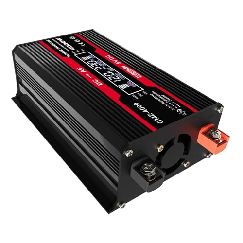Image of Intelligent Modified sine Wave car Solar Inverter 4000W 12V(Black300W 12V to 110V)
