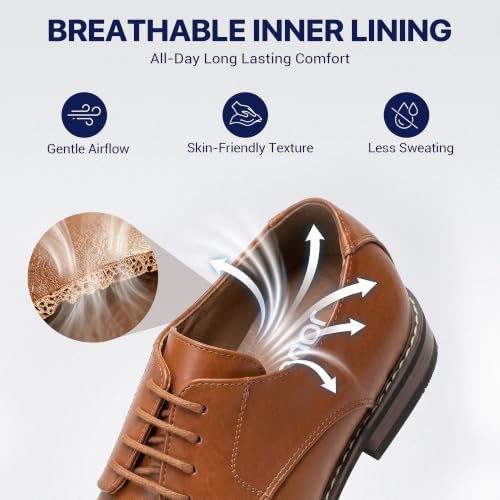 JOUSEN Men's Cap Toe Oxford Dress Shoes $23.09-$30.09 after 30% off - image 4