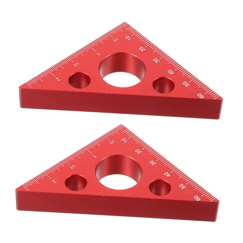 DOITOOL 2 Reglas Para Carpintería Herramientas De Diseño Reglas De Ángulo Triangular Herramientas De Medición Para Carpintería De Carpintero