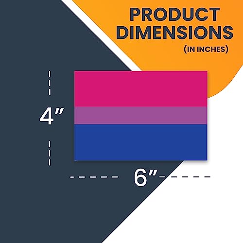 Magnet Me Up Bisexual Pride Flag Car Magnet Decal, 4X6 Inches, Pink Blue And Purple, Heavy Duty Automotive Magnet For Car Truck Suv, In Support Of Lgbtq #TOP1