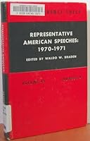 Representative American Speeches: 1970-1971. 0824204492 Book Cover
