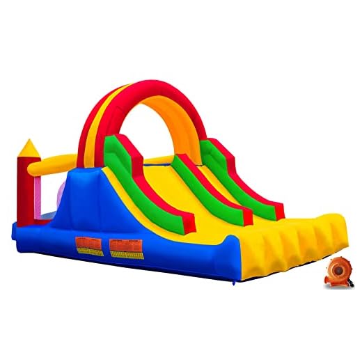 Ballsea Castillo hinchable con ventilador, adecuado para niños de 3 a 10 años, para interiores, el mejor regalo para cumpleaños infantiles (488 x 223 x 220 cm).