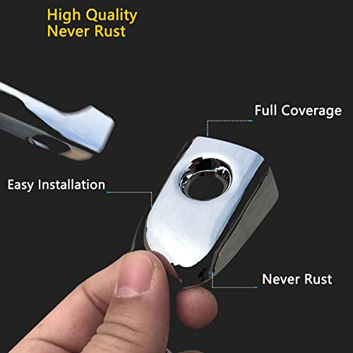 Tampa da maçaneta da porta Para Mitsubishi Lancer 2008-2020 Fibra de Carbono Cromado Maçaneta Latera