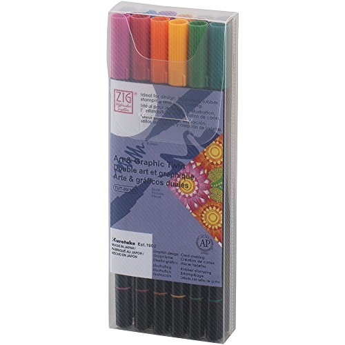 Kuretake ZIG ART GRAPHIC TWIN marqueurs japonais nuances sombres