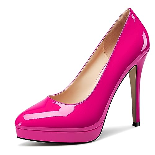 Image of Castamere Womens High Heels Platform Pumps Slip-on Stilettos 12CM Heel Office Dress Shoes