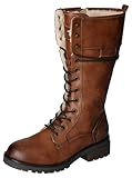 Obermaterial: Synthetik MUSTANG Damen Schnuer-Stiefel, Cognac, 39 EU