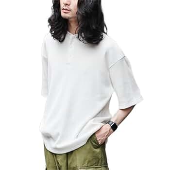 CONFLICT オーバーサイズ ヘンリーネック Tシャツ 40/2 モスステッチヘンリーネックオーバーサイズ半袖Tシャツ