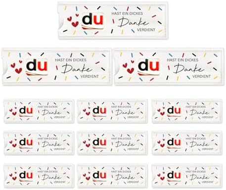 Giftota 12pcs Dankeschön Geschenke - Du hast ein dickes Danke verdient Geschenk für Kollegen Teams - Hülle Filz Geschenk Verpackung, Ohne Schokolade