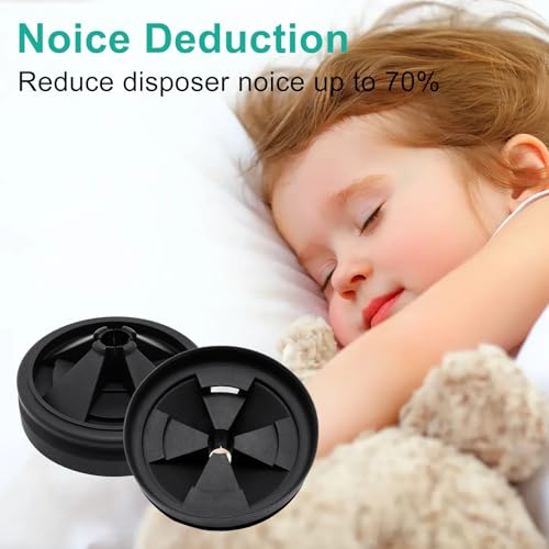Image of 3-3 /8 inch Garbage Disposal Splash Guard, Quiet Garbage Guard Disposal Drain Cover Garbage Disposal Rubber Drain Insert Collar Drain Plugs Sink Splash Guard QCB-AM Replacement