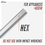 BILBAU Cement Mixer Paint Stirrer 40cm Heavy-Duty Mixer, 80mm Dia x 400mm, HEX Thread Quick Mixing of Paint, Cement, Plaster, Concrete, Durable 600W Power Tools Adequate Mortar Mix Paddle Mixer - Image 5