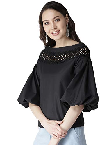 Image of Style Quotient Women Black Solid Top