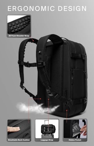 Image of BlackVoyage Vortex Vacuum Seal Travel Backpack 60L Expandable Air Compression System Water Resistant TSA Lock Carry-On