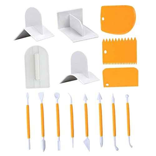 DOITOOL 15pezzi Raschietto per Torta in Plastica Alimentare Set di Raschietti per Fondente Utensile per Raschiare La Glassa Lisciatore per Torte per Raschiare La Superficie