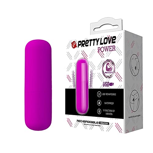 Pretty Love Power - Cápsula Vibratória Recarregável 12 Modos De Vibrações Roxo REF:MV062