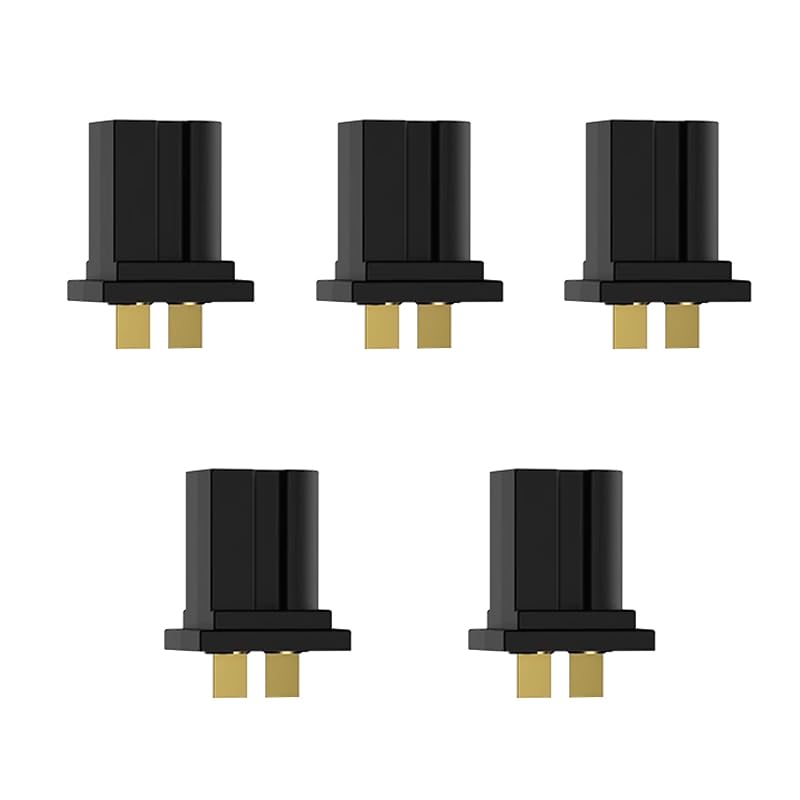 Sparkhobby 5pcs GNB A30 Mini Battery Connector Plug with Copper Tube Plug Suitable for RC 1S Hollow Cup Tiny Four Axis Drones(5PCs A30 Male)