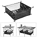 Aymzbd Under Table Storage Bag, Camping Table Rack Bag, Hanging Storage Basket for Outdoor Camping Table Picnic Table Organizer Pouch, Black 48cmx48cmx20cm
