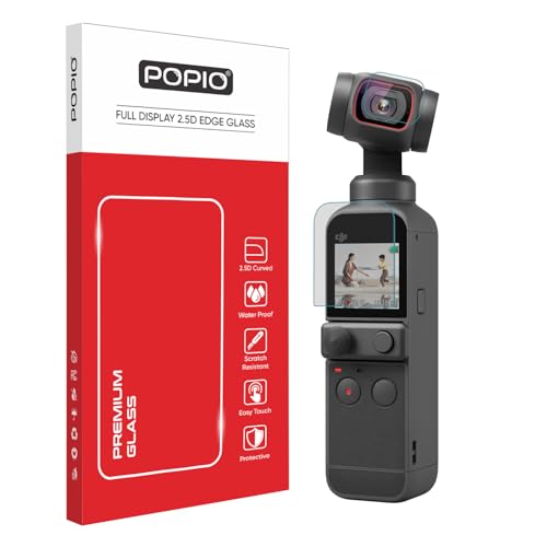 Image of POPIO Military-Grade Gorilla Tempered Glass for DJI Osmo Pocket 1 / Pocket 2 | Edge-to-Edge Screen Protection | Ultra Clear | Pack of 2