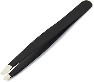 Professional Eyebrow Tweezers Black Women Hair Removal Slant Tip Trimmer Beauty Makeup Tools