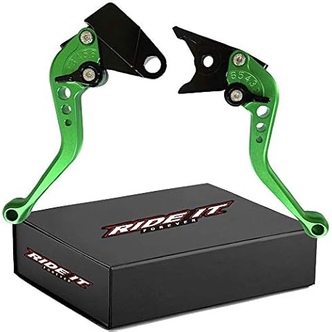 RIDE IT FOREVER Brake and Clutch Levers for Ninja 650R/ER-6F Z650 Z900 2017-2022,Compatible with Versys 650 KLE650 2015-2022,Vulcan/S 650cc 15-22,Z650RS 2022-Green Cover