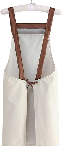 Miniatura 4 de Delantal de cocina para cocinar, delantal impermeable para hombre y mujer, resistente al aceite, con 2 bolsillos, delantal de chef