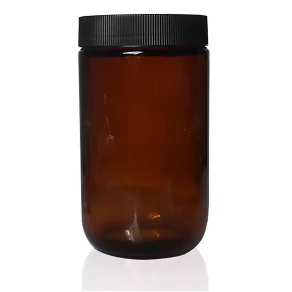 Equipos y suministros de laboratorio Botella de vidrio marrón boca grande, botella muestreo, reactivo ancha, cristalería laboratorio, 60 ml, 100, 250, 500, 1000