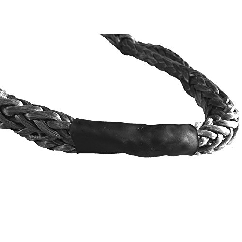Image of UHMWPE 7 /16 inch Soft Shackle with Black Saft Guard Heavy Duty for 4 Off-Road ATV UTV Winch Ropes-Grey Color
