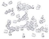 Beads Unlimited Kunststoff-Verschlüsse für Ohrstecker, transparent.