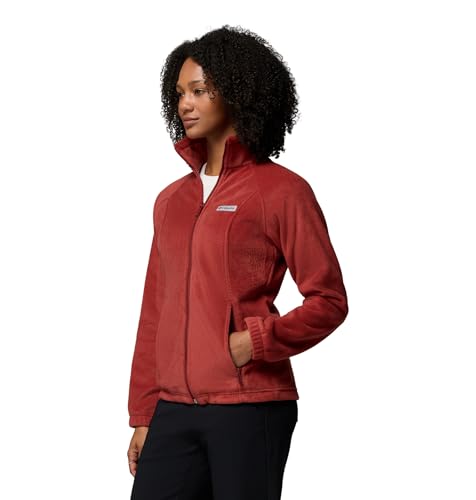 Image of Columbia Women's Plus Benton Springs Full Zip Fleece Jacket, Red Oxide, 1X