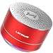 LENRUE Portable Wireless Bluetooth Speaker with Built-in-Mic,Handsfree Call,AUX Line,TF Card,HD Sound and Bass for iPhone Ipad Android Smartphone and More (Red)