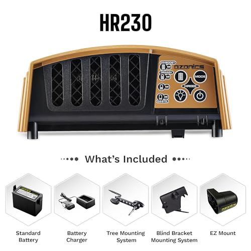 Ozonics HR230 Scent Eliminator | Ozone Generator for Hunting - Advanced Odor Control for Blinds, Stands - Includes Rechargeable Battery & Tree Mounting System - "Half a Million Hunters Can't Be Wrong"