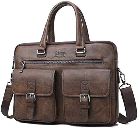 Jumix Mens Business Briefcases PU Leather Shoulder Messenger Bags Travel Handbag Totes Male Laptop Bag (BROWN) (B0CLD6TPBJ) Amazon Price History, Amazon Price Tracker