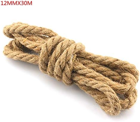 VIGAN 0.47 Inch 12mm Natural Jute Rope Twine Rope Hemp DIY Craft Handmade Decoration (12MMX30M)